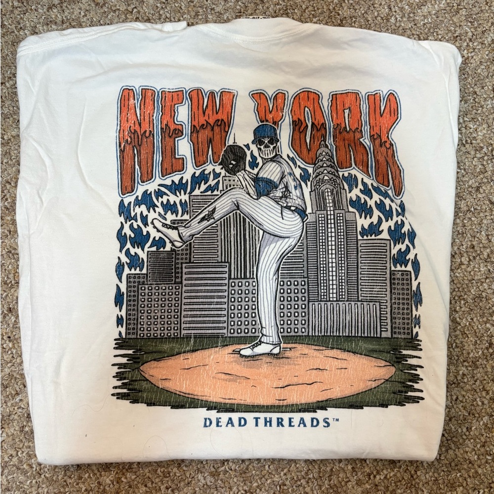 Dead Threads New York Baseball Comfort Colors Tee NEVER WORN